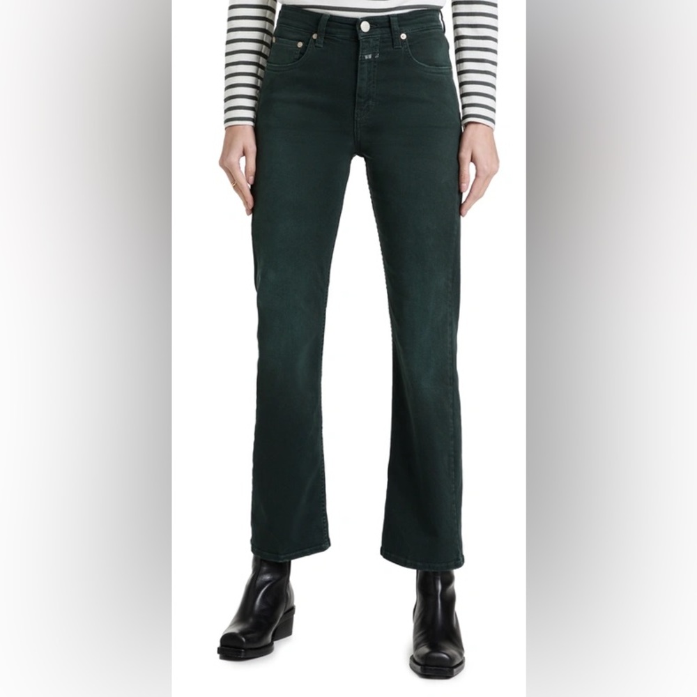 Closed Denim Baylin Sacramento Green Straight Leg Organic Cotton Jeans Size 24
